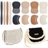 WADORN 4 set Set di Maglieria per Borsa In Pelle PU Fai-Da-Te, Kit di Fogli In Rete di Pelle PU per Realizzare Borse All'Uncinetto Kit All'Uncinetto per Borse Fatte A Mano per La Lavorazione, 4 colori