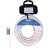 Zarivy Avvolgitubo piatto bianco 2 x 1,5 mm 15 m (Audio) ideale per impianti audio, facile da maneggiare e conservare, robusto e flessibile, perfetto per collegare apparecchiature di qualità.