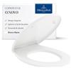 Villeroy & Boch O.novo - Sedile WC con cerniere in acciaio inox, sedile WC in Duroplast, ricambio originale, design semi-avvolgente, ovale, bianco alpino, lucido