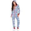 Peuignao Pigiama Natale Donna Intero Natalizio Christmas Pajamas Pjs Jumpsuit