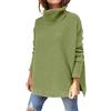 Generico Maglione Donna Caldo Maglioni da Donna Dolcevita A Maglioni Oversize Larghi Maglioni in Maglia Tinta Unita Cotone Pullover Lunga Manica A Pipistrello Elegante Donna Invernale (Khaki, M)