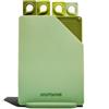 Muitomas, Set Taglieri Colorati da Cucina in Plastica Rigida Resistente ai Tagli, con Gommini Antiscivolo e Contenitore Sottile Salvaspazio, 20,5 x 14,5 cm, Colore Verde Salvia