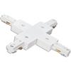 VoltShine Binario a tre vie di tipo X di colore bianco, ideale per progetti di illuminazione. Il suo design versatile consente molteplici configurazioni e aggiunge un tocco moderno a qualsiasi spazio.