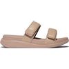 Fitflop F-Mode Go Adjustable Flatform Two-Bar Slides, Sandali a Ciabatta Donna, Beige, 36 EU