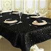 BGEUROPE Tovaglia - Antimacchia - Nero e Argento - Ref. Christmas Stars - 150cm x 200cm
