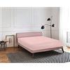 GLHOME Idee per la casa Lenzuolo sotto con Angoli Elastici Coprimaterasso 100% Puro Cotone Lenzuola Copri Materasso in Vari Colori Tinta Unita - Rosa - Piazza e Mezza