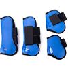 Merauno® - Ghette per Cavalli, Set da 4 Paia di Ghette per la Parte Anteriore Posteriore Rigida e Chiusura in Poliuretano, robuste ed Elastiche, Modello Tendon Classic (M(VB), Blu