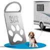 Vehepeay Supporto per Cani Addensare 0,4 cm 304 in Acciaio Inox ad Ispessimento, Punto di Ancoraggio Mobile Ideale per Uscire in Macchina con il Vostro Cane, Ancoraggio a Terra Facile da Usare