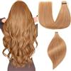 Einbeauty Extension Capelli Veri Biadesive 45cm 40g Marrone Curcuma Invisibile (18 Inch, 30#) - 20 Pezzi