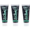 Dr. Bauer's Dr. Bauer Dentifricio nero sbiancante alla menta nera 75ml con carbone attivo - con olio di cocco - senza fluoruro - con papaina - con idrossiapatite - 3er confezione vantaggiosa (3x 75ml)