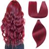Einbeauty Extension Capelli Veri Biadesivo 20pcs Extension Biadesive 40cm 40g Rosso bordeaux Extension Biadesive Capelli Veri Invisibile Extension Capelli Veri(16inch,99J#)