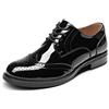DREAM PAIRS Scarpe Stringate Donna Oxford Scarpe Piatte Nero/Brevetto SDOX2201W-E Größe 36 (EUR)