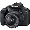 Canon EOS 2000D + EF-S 18-135mm f/3.5-5.6 IS STM Kit fotocamere SLR 24,1 MP CMOS 6000 x 4000 Pixel Nero