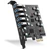 ULANSEN Adattatore PCI-E a 7 porte Tipo C (2), Tipo A (5) Hub USB 3.0 con scheda di espansione interna PCI Express per Windows Mac Linux