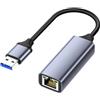 HENGBIRD Adattatore USB LAN 2.0 Ethernet da 1000 Mbps, da USB a RJ45 Gigabit Ethernet LAN, compatibile con Surface, MacBook, laptop, PC con Windows 11/10/8.1/8, macOS, Linux