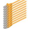 1aTTack.de 0,5m Cavo di Rete giallo - 10x - Cat.6 Ethernet Gigabit Lan RJ45 10 100 1000 Mbit s - Cavo Patch UTP compatibile con Cat.5 Cat.5e Cat.7 Cat.8 - giallo - 10x - 0,5m