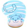 TUKA-i-AKUT TUKA Mouse pad con comodo supporto in gel per polso, con imbottitura in gel di polso, Tappetino per mouse con poggia polsi imbottito, gatto blu, TKC5100 bluecat