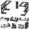 sciuU Supporto da Sotto Scrivania, Soffitto, Parete - per Dispositivi < 9cm | Acciaio Inox Staffa Fissaggio compatibile con Xbox Series S, PS5 Pro, Proiettore, Mini PC, TV Box, Router, Laptop