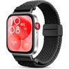 CHANRASI Cinturini Compatible con Cinturino Huawei Watch Fit 5/Fit 5 Pro/Fit 4/Fit 4 Pro/Fit 3 per Donne Uomini,Cinturino Elastico Sportivo Regolabile per Huawei Watch Fit 5 Nero