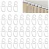 Bbtcxjs Confezione da 120 ganci a clip, ganci per tende da appendere, ganci per tende per binari, ganci per tende universali, ganci per pieghe con occhiello da 6 mm per anelli per tende, aste per tende, aste