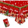 MORAINJAY Tovaglia Natalizia,137 x 274 cm Rettangolare Tovaglia di Natale,Schiaccianoci Pulibile Antimacchia Impermeabile Tovaglia per Decorazioni Natalizie