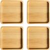 MAEXUS® Sottobicchieri in legno 9 cm 【4 pezzi】 Vassoio quadrato in bambù piccolo, realizzato a mano a mosaico, sottobicchieri in legno per mosaico, sottobicchieri in bambù