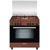 Glem A855GC Libera installazione Piano cottura a gas A Marrone cucina - Forni e fornelli (Piano cottura, Marrone, Manopola, Frontale, Piano cottura a gas, Nel mezzo)