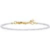 COAI Bracciale da Donna con Perline di Pietra di Luna Naturale, Bracciale Pietra di Luna da Donna Fine e Luminoso