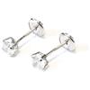 Monde Petit Mondepetit - Orecchini Zircone 4 mm Argento Sterling 925 brillante - Scatola Regalo