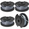 Samulee 4 Pezzi Filo Tagliabordi Bobine, Ø1.65 mm-4.9m Filo Tagliaerba, Bobine Tagliaerba, Sostituzion