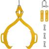 SWAWIS Pinza forestale per Legna e Tronchi in Acciaio Legato, Pinze per Sollevamento di Tronchi Fino a 620mm, capacità di Carico: 1000 kg, Aggrappatore per Legname per Impieghi Gravosi(Giallo)