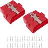 ECSiNG 2 set OBD2 strumento diagnostico per auto OBD2 16 pin maschio presa diagnostica OBD2 estensione connettore adattatore OBD II connettore maschio alloggiamento, rosso