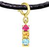 Iri jewelry Charm Bandiera Pansessuale Pride Argento 925 Placcato Oro LGBTQ+ Regalo CSD