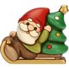 THUN, Gnomo Oliver su Slitta con Albero in Ceramica di Alta Qualità, Collezione Natale, Statuine da Collezione, Idea Regalo per Natale, 13,6 x 10,3 x 18,8 cm