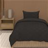 Intemporel per Soleil d'Ocre Gaia Parure da letto, con copripiumino in microfibra, effetto 3D, da 140 x 200 cm, di colore nero