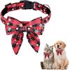O-Kinee Collare Natalizio Cane, 1 pezzi Papillon Cane Natale Con Fiocco di Neve, Collare Natalizio Gatto, Rosso Collare Natale per Animali di Piccola Media e Grande Taglia(M)