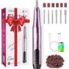 COSLUS Fresa elettrica portatile senza fili, 11 in 1, set professionale per manicure e pedicure, lima elettrica per unghie in gel e acrilico, modellatura unghie, lucidatura, rimozione di calli