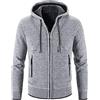 Generic Cardigan da uomo Uk | Giacche in pile da uomo con zip intera slim fit felpa con cappuccio tasche con zip tinta unita felpa ibrida isolante termica Sherpa foderato casual felpa con cappuccio palestra