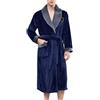 Generico Pigiama Invernale Bottoni da uomo in lana spessa e sciolta, colore coordinato, decorazione per la casa Portafoglio E Porta Tessere Sesto Pigiama Cotone Vestaglia Vestaglia Pile Pantaloni in (Black, L)