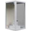 Partenopea® Applique a lanterna lampada da parete per esterno e interni in alluminio IP44 stile vintage per mura casa locali bar attacco per lampadine E27 (Bianco, Rettangolare)