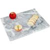 Homiu Tagliere in marmo bianco, dimensioni 40 x 30 x 1,5 cm, resistente al calore, protezione per piano di lavoro per cucina, tagliere antiscivolo, resistente all'usura, facile da pulire