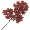 ZYLLZY 6 rami di pino finto bonsai, rami di abete artificiali fai da te, accessori per bonsai, aghi di pino finto rosso brillante, rami di thuja in plastica, per decorazioni natalizie