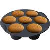 PPWW Teglia per Muffin in Silicone, 7 Tazze, Teglie per Friggitrice ad Aria, Pirottini Muffin Silicone, per Torte, Muffin, Cioccolatini, per Friggitrice ad Aria da 2,6 - 5,8 l