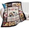 ZSOSIXDEAL Basset Hound Coperta decorativa per cani, super calda e morbida, in pile leggero, in flanella, graziosa coperta con basset hound, idea regalo per ragazze, bambini, donne, ragazzi, per divano,