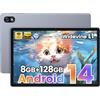 Ulefone Tab W10 WiFi Tablet Android 14, Tablet 10.1 Pollici, 6600mAh, 8GB RAM+128GB ROM/TF 1TB, Octa-core Tablet PC, 8MP+5MP, Widevine L1 con GMS, OTG, FM, 430g, Grigio