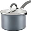 Circulon Casseruola antiaderente antigraffio con coperchio, 16 cm - 1,8 l, pentola a induzione con coperchio scolapasta e bordi versatori, pentole lavabili in lavastoviglie e forno, finitura in peltro