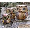 Cornwall Art Prints Set of 3 Shabby Chic Owls 11, 9 and 7cm Hand made, Fair Trade by Cornwall Art Prints