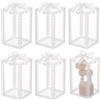 BENECREAT 28PCS Scatole Regalo Rettangolare in Plastica Trasparente Modello Nodo 6x6x10,5cm Scatole Regalo per Matrimoni, Feste di Compleanno e Decorazioni per la Casa