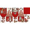 Feltro stampato Portapanettone Rosso