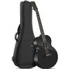 Enya X3 PRO Mini Chitarra - 3/4 Chitarre Elettroacustiche in Fibra di Carbonio Nera per Bambini Adulti Principianti Suonare e Cantare Electric Acoustic Guitar da Viaggio Regalo del Festival